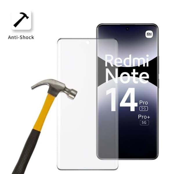 Härdat Glas för Xiaomi Redmi Note 14 PRO / Redmi Note 14 PRO PLUS 5G [Pack 2] Skärmfilms Skydd Phonillico®