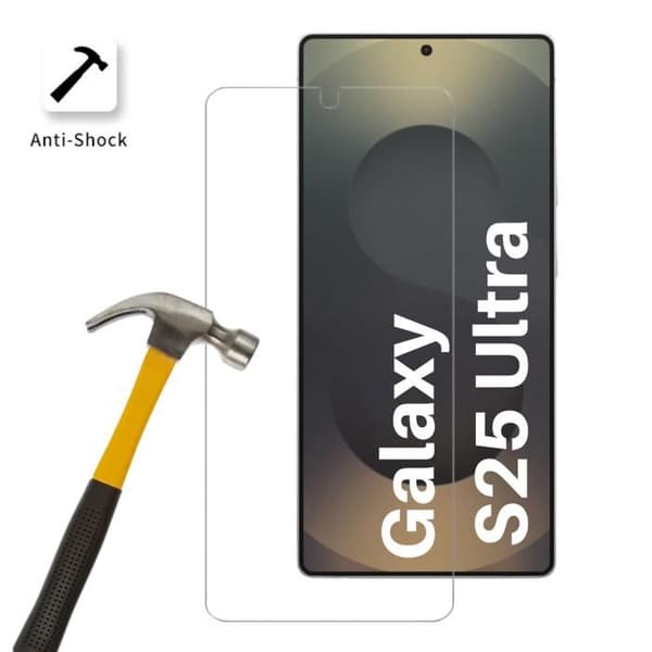 Härdat glas - Phonillico - Samsung Galaxy S25 ULTRA - Pack om 4 - Repellerande mot repor - Skärmskydd