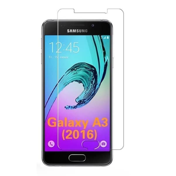 Härdat glas - Phonillico® - SAMSUNG GALAXY A3 2016 A310 - Ultra hållbar - Skärmskydd - Transparent
