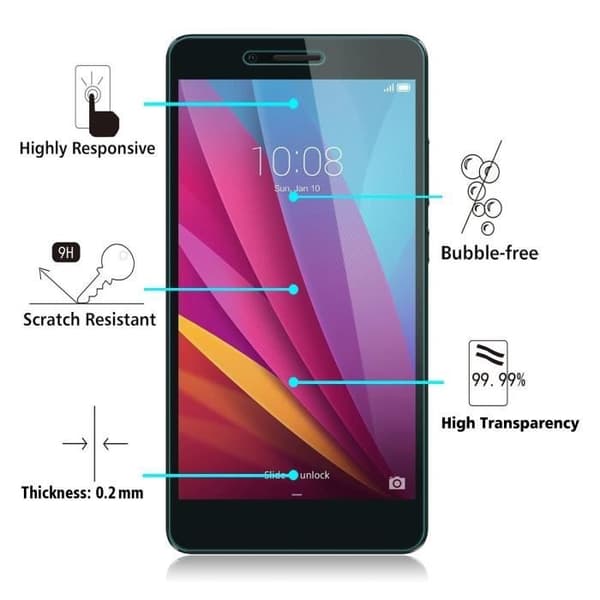 Verre Trempé HUAWEI HONOR 5X - Film för Skydd av Skärmen Ultra Resistenta Rep-säker Transparent Phonillico®