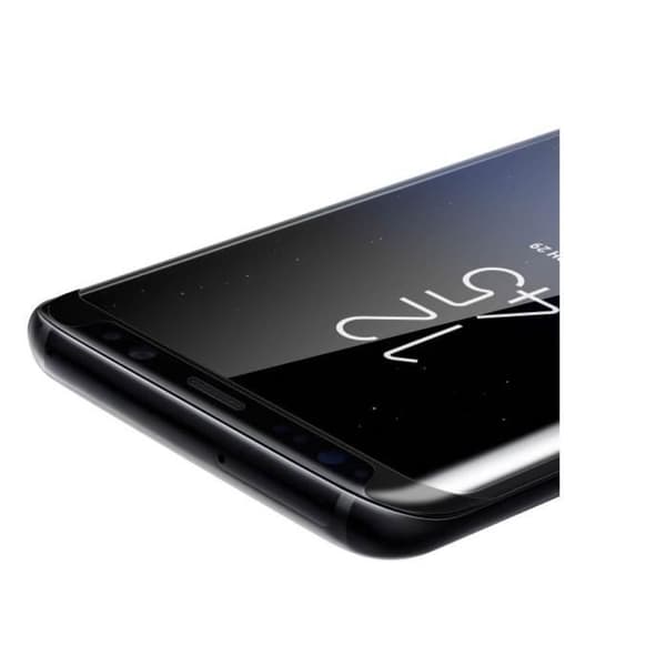 Skyddande film - Phonillico® - Samsung Galaxy S8 - Härdat glas - Svart kant - Ultra hållbar