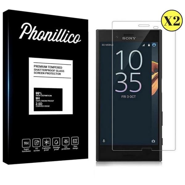 Verre Tempered Sony Xperia X COMPACT - [Pack 2] Film Glas Skyddsskärm Ultra Motståndskraftig [Phonillico®]