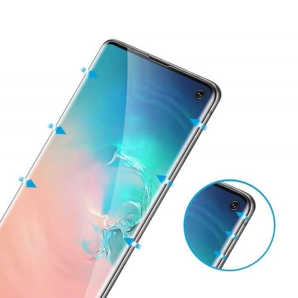 Filmskydd Plastisk Samsung Galaxy S10 - Helintegrerad Rundad Plastskärmsskydd [Phonillico®]