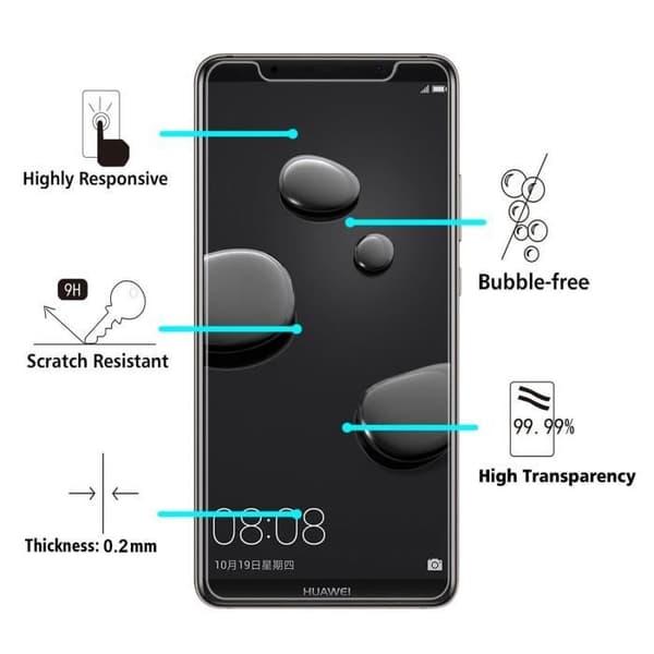 Skärmskydd - Phonillico® - Huawei MATE 10 PRO - Pack om 3 - Ultratålig - Repeterande skydd