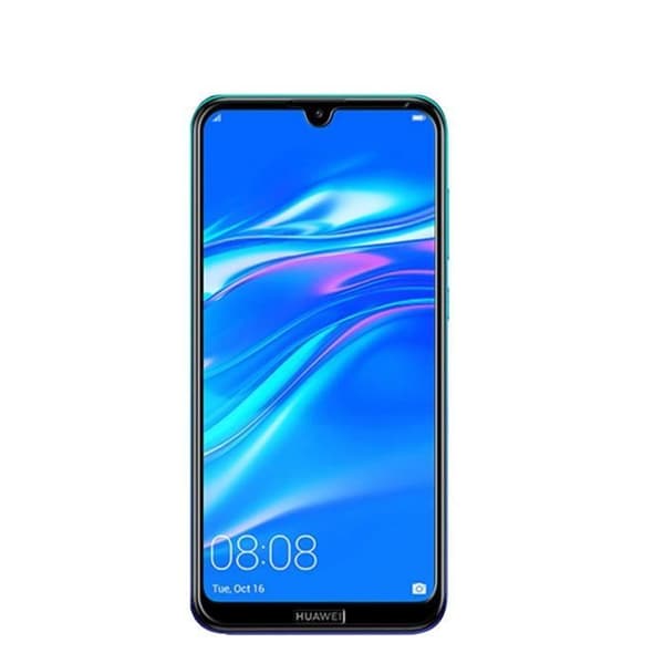 Skydd film - Phonillico® - Huawei Y6 2019 - Böjd Härdat Glas - Svart Kant - Rep motståndskraftig