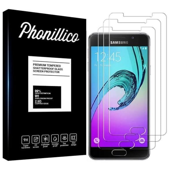Skärmskyddsfilm - Phonillico® - Samsung Galaxy A5 2016 A510 - Pack om 3 - Ultratålig - Svart