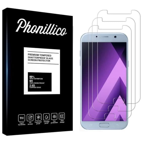Härdat glas för Samsung Galaxy A5 2017 A520 - [Paket 3] Ultra resistent skärmskydd [Phonillico®]