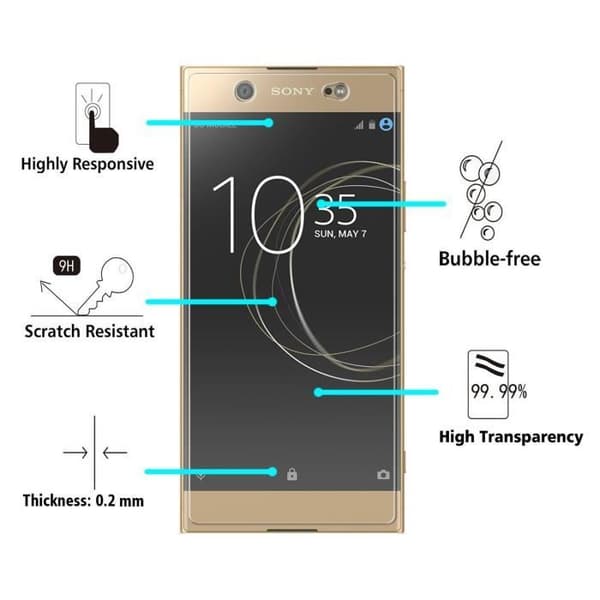 Verkantskydd Sony Xperia XA1 ULTRA - [Pack 3] Film för ultrastarkt skärmskydd [Phonillico®]