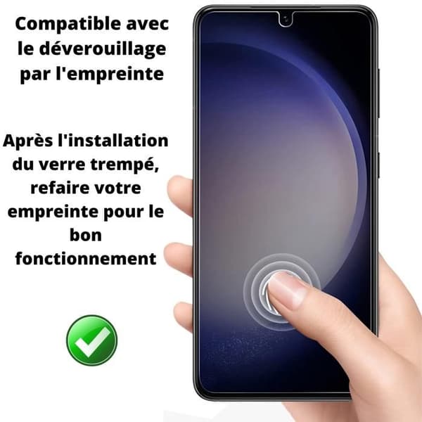 Härdat Glas - Phonillico® - Samsung Galaxy S25 - Paket med 4 - Anti Spion - Rep resistant
