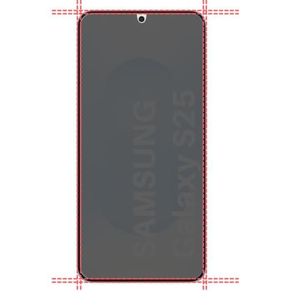 Härdat Glas - Phonillico® - Samsung Galaxy S25 - Paket med 4 - Anti Spion - Rep resistant