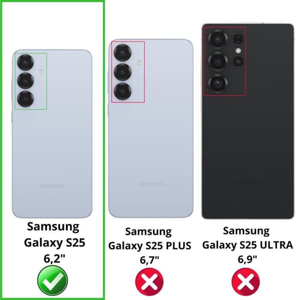 Härdat Glas - Phonillico® - Samsung Galaxy S25 - Paket med 4 - Anti Spion - Rep resistant