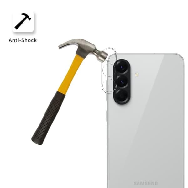 Skyddskamera - Phonillico® - Samsung Galaxy A56 5G - Paket med 2 - Härdat Glas - Rep resistent
