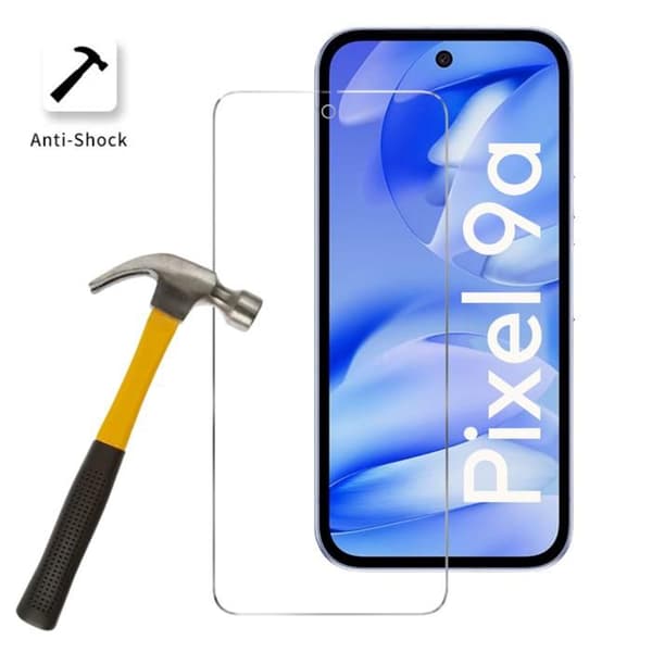 Härdat Glas - Phonillico® - Google Pixel 9a - Pack med 2 - Rep resistant - Skärmskydd