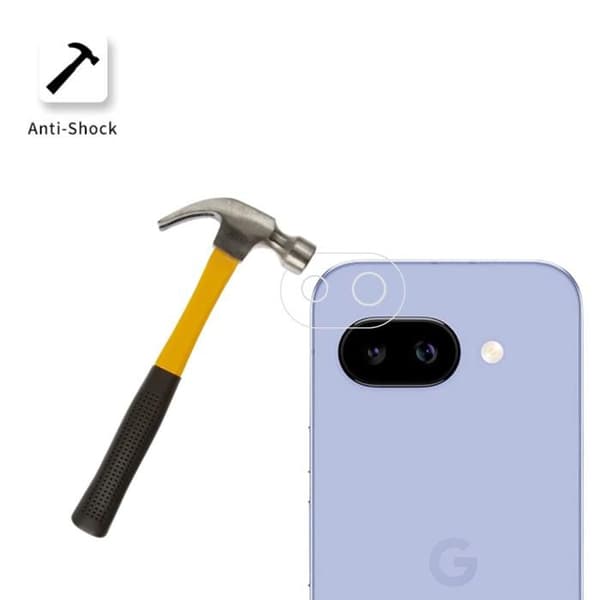Skyddskamera - Phonillico® - Google Pixel 9a - Paket med 2 - Härdat glas - Repbeständig
