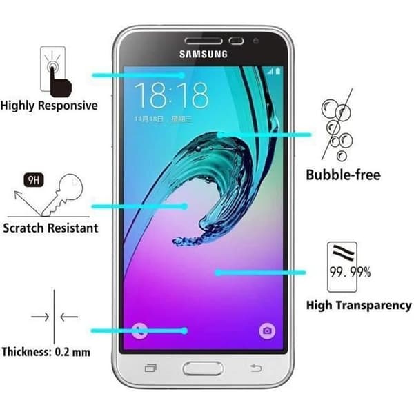 Verre Härdat SAMSUNG GALAXY J3 2016 J320 - Ultra Resistans Skyddande Skärmfilm [Phonillico®]