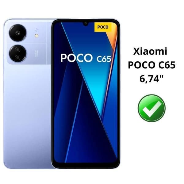 Skyddande film - Phonillico - Xiaomi Poco C65 - 4-pack - Härdat glas - Repbeständig