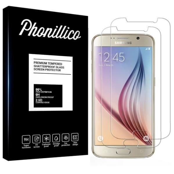 Film för skärm skydd - Phonillico® - Samsung Galaxy S6 - Pack av 2 - Ultra hållbar - Represistent