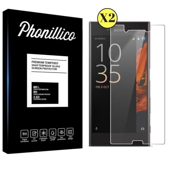 Film Skydd för Skärm - Phonillico® - Sony Xperia XZ - Paket med 2 - Härdat Glas - Repbeständigt