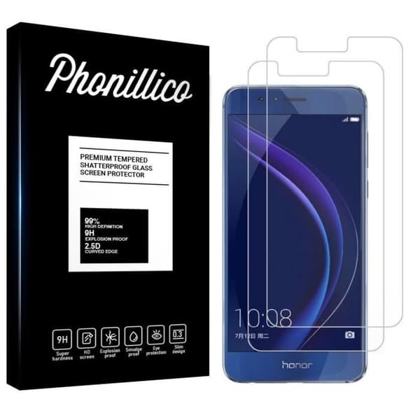 Verre Härdat Huawei HONOR 8 - [Pack 2] Film Glas Skyddsfilm Ultra Resistenta [Phonillico®]