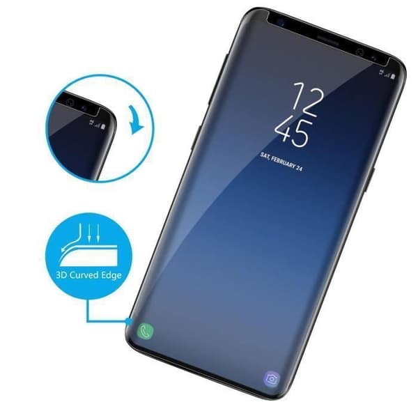 Skyddande film - Phonillico® - Samsung Galaxy S9 - Härdat glas - Ultra hållbart - Transparent