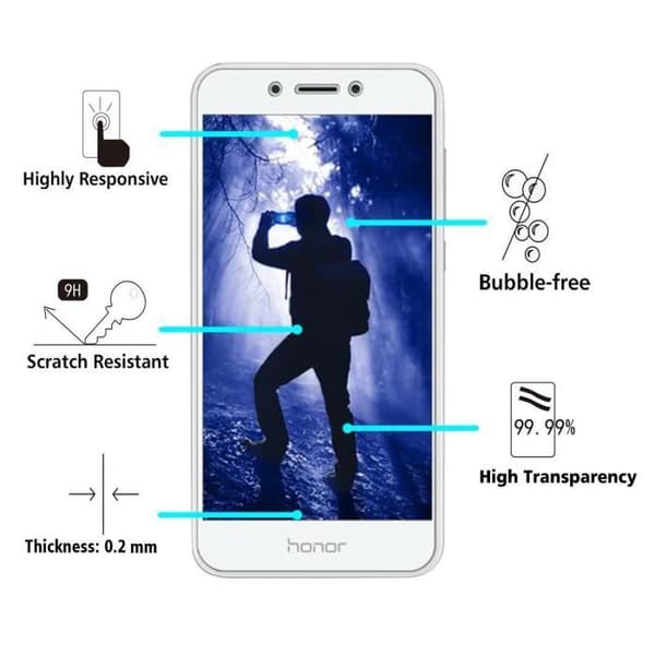 Skyddande Film - Phonillico® - HUAWEI HONOR 6A - Härdat Glas - Repstålig - Transparent