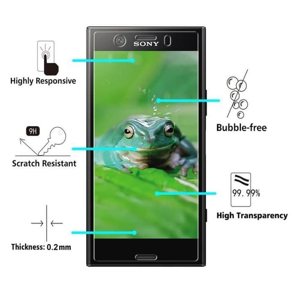 Verre Härdat Sony Xperia XZ1 COMPACT - [Pack 2] Film Skyddsglas Ultra Motståndskraftig [Phonillico®]