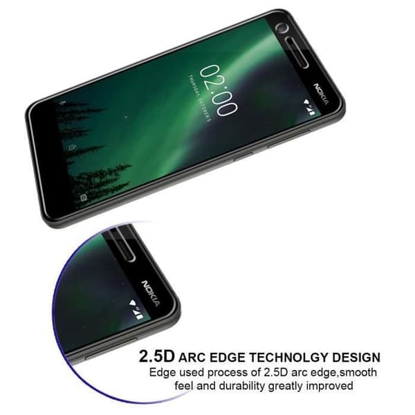 Film Vitre Skyddsskärm - Phonillico® - NOKIA 2 - Paket med 2 - Härdat Glas - Repfria