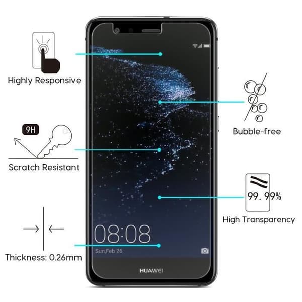 Skärmskydd - Phonillico® - Huawei P10 LITE - Pack med 2 - Ultrarobust - Repellerande
