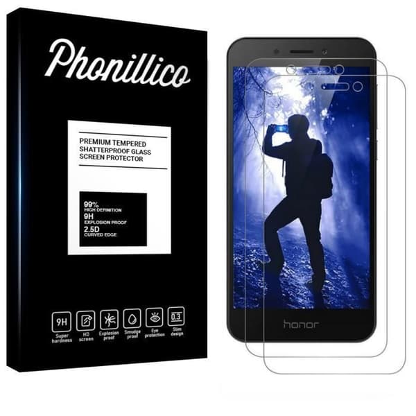 Film Vitre Skydd för Skärm - Phonillico® - Huawei HONOR 6A - Paket med 2 - Härdat Glas - Repbeständig