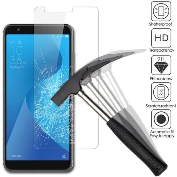 Skyddande film för skärm - Phonillico® - ASUS ZENFONE MAX PLUS M1 - Härdat glas - Ultra hållbar - 5,7"