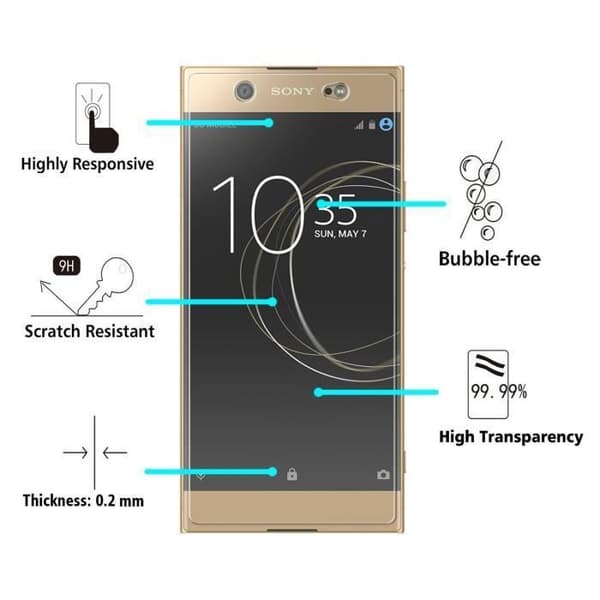 Verre Härdat Sony Xperia XA1 ULTRA - [Pack 2] Skyddsskärm Ultra Resistenta [Phonillico®]