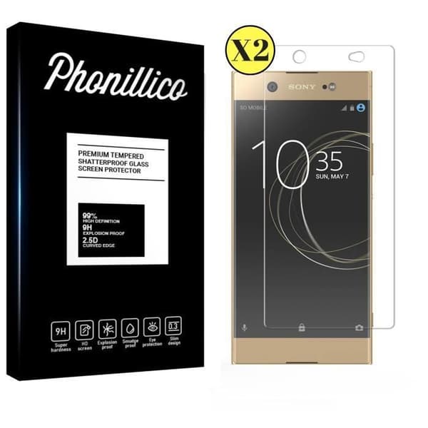 Verre Härdat Sony Xperia XA1 ULTRA - [Pack 2] Skyddsskärm Ultra Resistenta [Phonillico®]