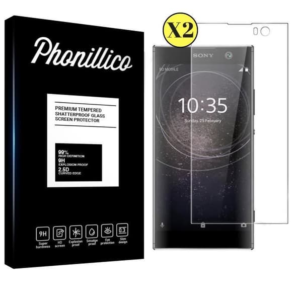 Film Vitre Skyddsskärm - Phonillico® - Sony Xperia XA2 - Paket med 2 - Härdat Glas - Repfria