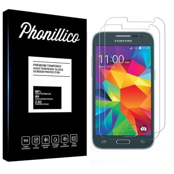 Härdat glas för Samsung Galaxy CORE PRIME - [Pack 2] Ultra Resistent Skärmskydd [Phonillico®]