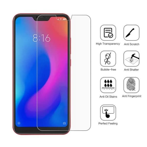 Film Vitre Skydd Skärm - Phonillico® - Xiaomi MI A2 LITE - Härdat Glas - Ultra Motståndskraftig - Repåtrycksskydd