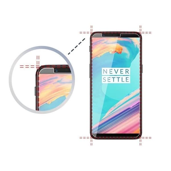 Skärmskydd - Phonillico® - ONEPLUS 5T - Paket med 2 - Härdat glas - Repbeständigt