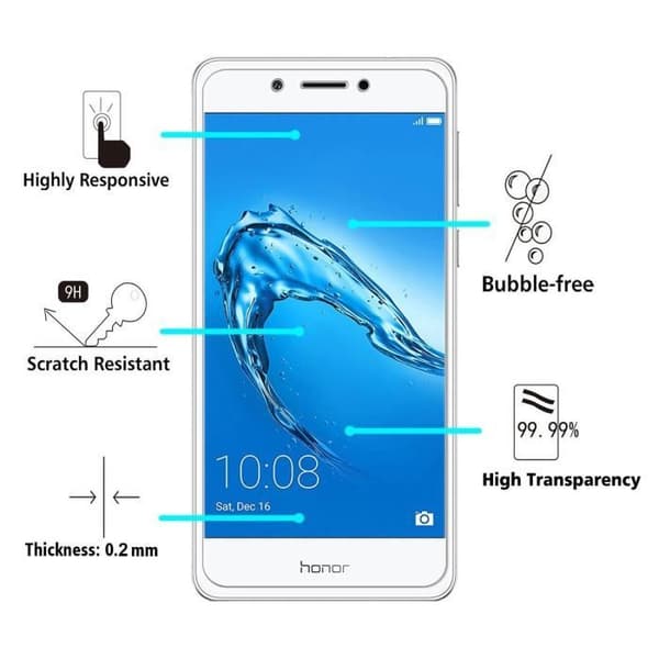 Skärmskydd - Phonillico® - HUAWEI HONOR 6C - Härdat glas - Repfria - Transparent