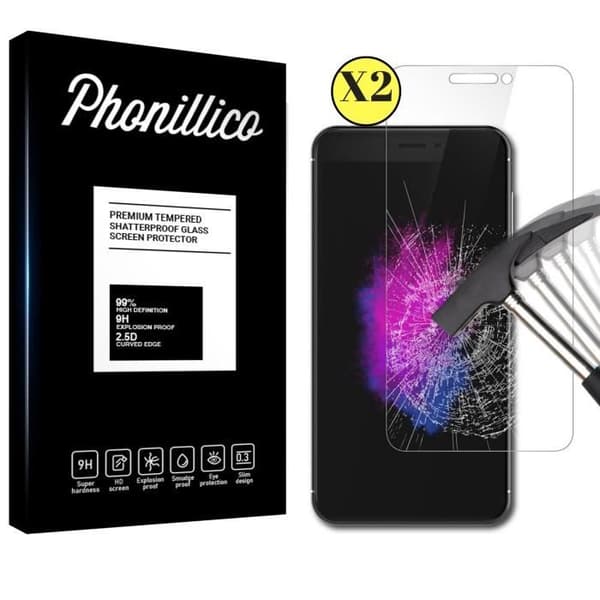 Filmbeskydd för Skärm - Phonillico® - Xiaomi REDMI 4X - Pack av 2 - Härdat Glas - Represistent