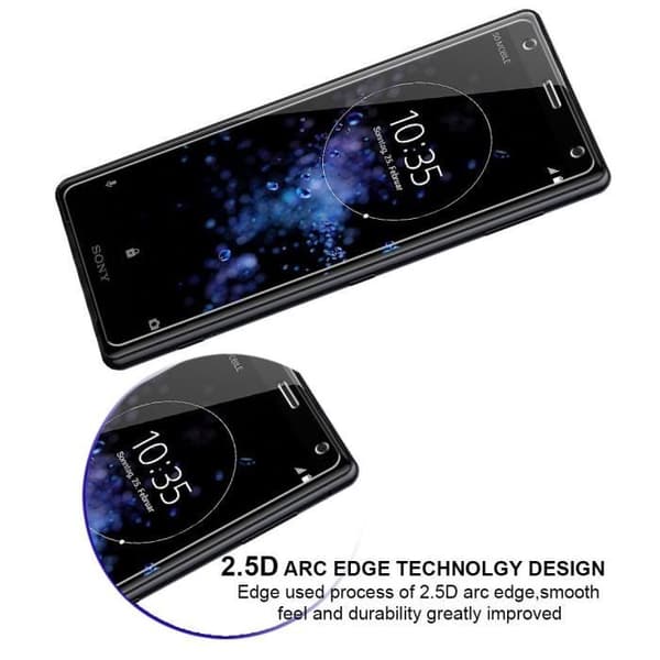 Skärmskydd - Phonillico® - Sony Xperia XZ2 - Pack om 2 - Härdat glas - Repfria