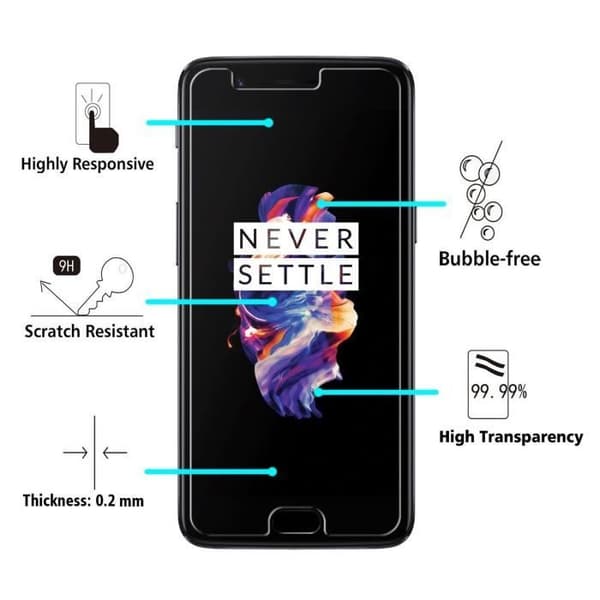 Verre Tempererat ONEPLUS 5 - [Pack 2] Film Skyddsglas Ultra Resistenta [Phonillico®]
