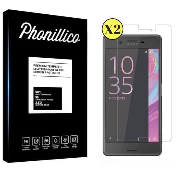 Verkantsäkerhetsglas Sony Xperia X - [Pack 2] Ultra Resistenta Skyddsglas Film [Phonillico®]