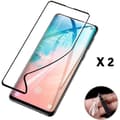 Miniatyrbild 1 av 4: Film Protection - Phonillico® - Samsung Galaxy S10 - 2 filmer - Svart kant - Repellerande mot repor