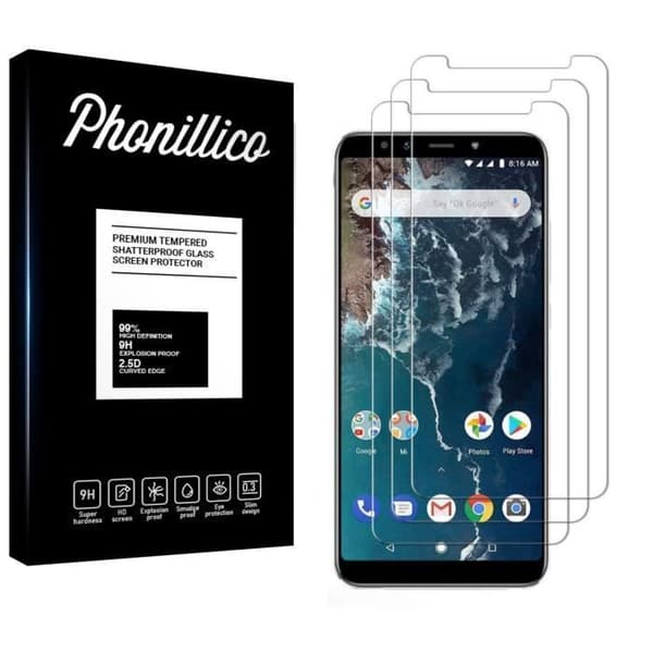Film Vitre Skyddsskärm - Phonillico® - Xiaomi MI A2 - Pack om 3 - Härdat Glas - Repfritt
