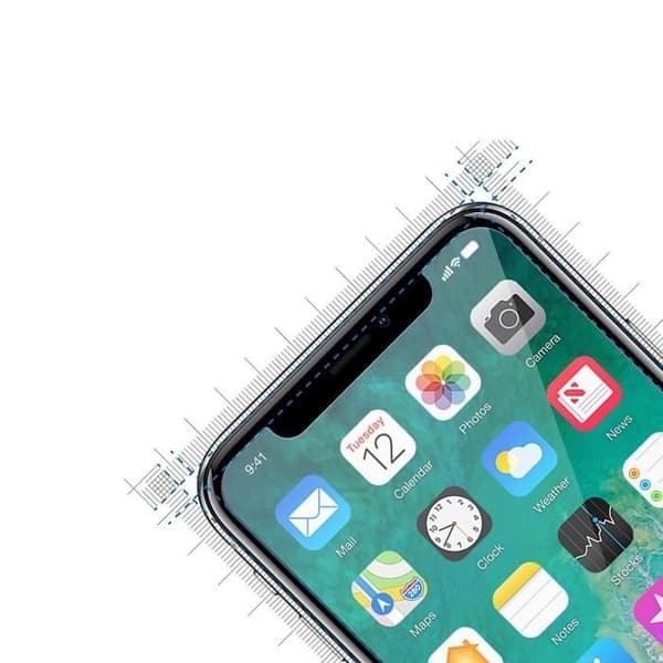 Härdat Glas [Kompatibel med Apple iPhone X] [Pack 3] Ultra Resistenta Skyddsglasfilmer [Phonillico®]
