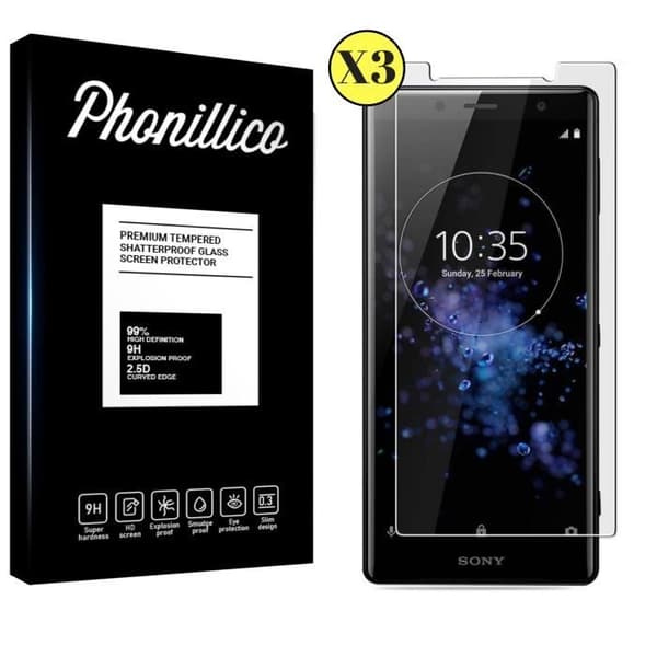 Skärmskydd - Phonillico® - Sony Xperia XZ2 COMPACT - Paket med 3 - Ultra hållbart - Rep resistant