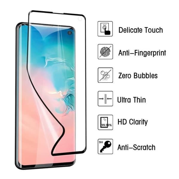 Skyddsplast för Samsung Galaxy S10 - Helintegral skärmskydd med böjd kant [Phonillico®]