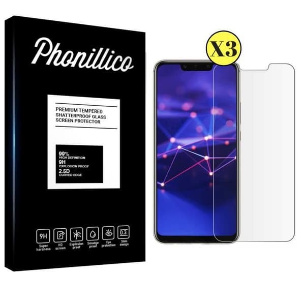 Verre Härdat Huawei MATE 20 LITE - [Pack 3] Skyddsglas Film Ultra Motståndskraftig [Phonillico®]