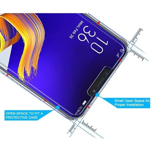 Skärmprotektor - Phonillico® - Asus Zenfone 5 ZE620KL - Förpackning med 3 - Ultra hållbar - Svart