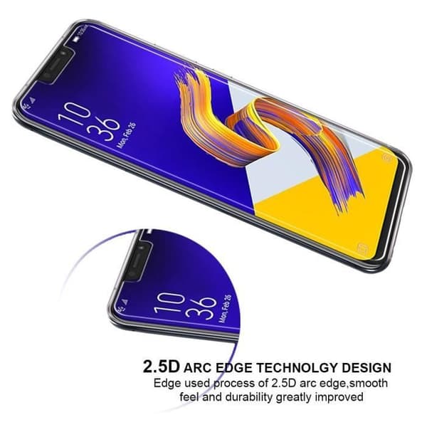 Skärmprotektor - Phonillico® - Asus Zenfone 5 ZE620KL - Förpackning med 3 - Ultra hållbar - Svart