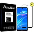 Miniatyrbild 1 av 3: Härdat Glas för Huawei Y7 2019 - Y7 PRO 2019 - Y7 PRIME 2019 [Pack 2] Svart Kant Skyddsglas för Skärm Phonillico®